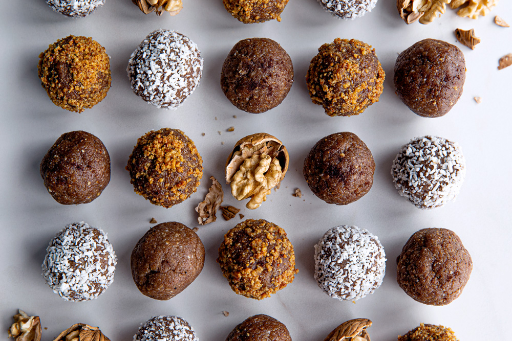 Roasted Walnut & Maple Spiced Protein Balls  |  Gather & Feast