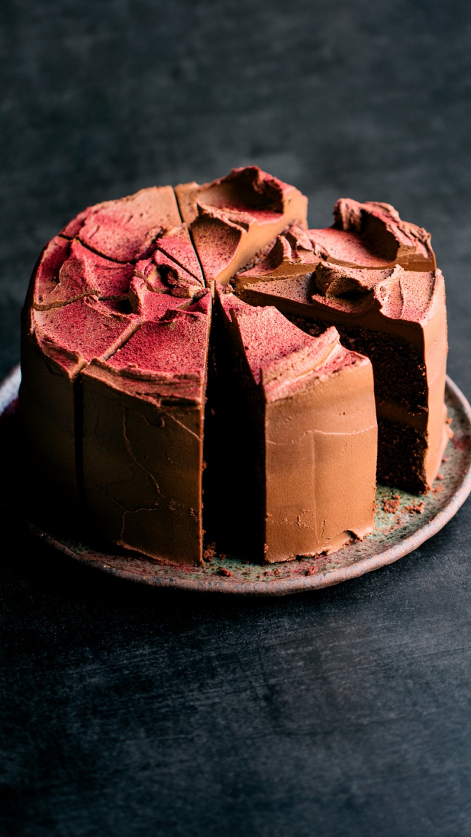 Chocolate & Beetroot Layer Cake with Cacao Fudge Frosting | Gather & Feast