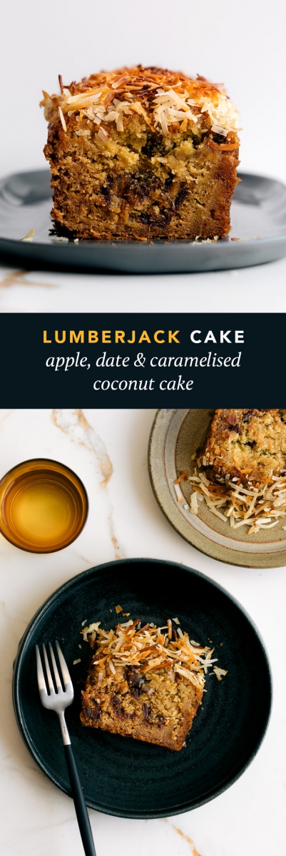 Apple, Date & Caramelised Coconut Lumberjack Cake  |  Gather & Feast