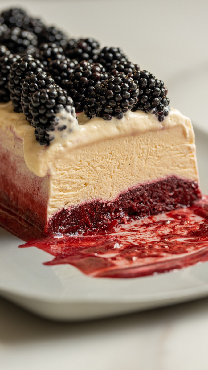Blackberry & Vanilla Cream Semifreddo | Gather & Feast