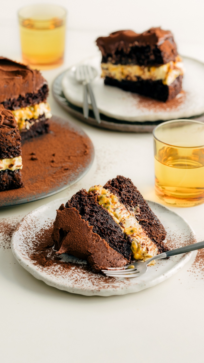 Chocolate & Passionfruit Layer Cake  |  Gather & Feast
