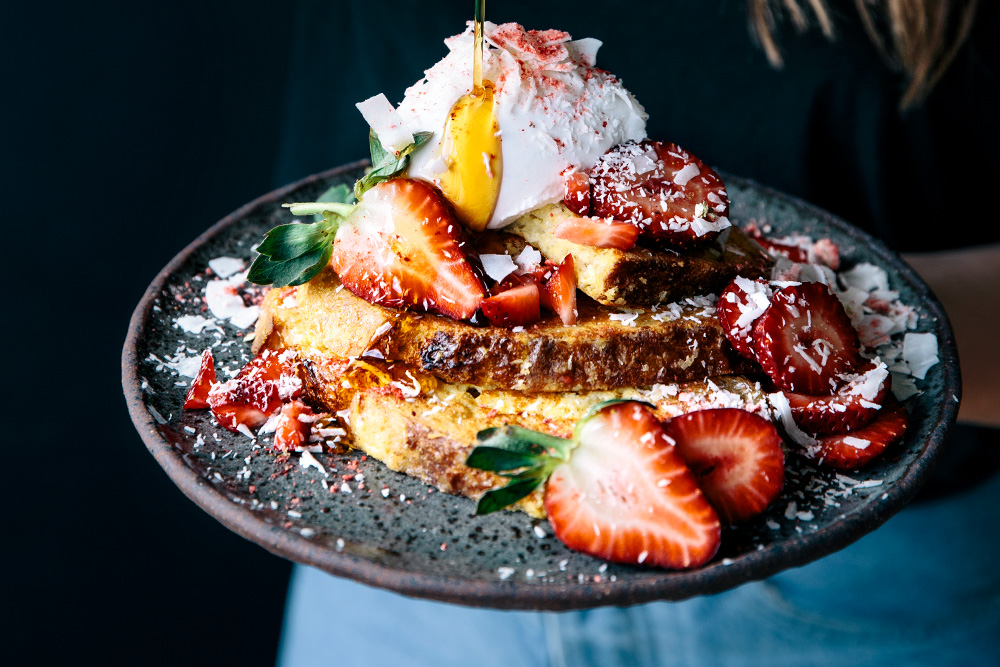Coconut French Toast with Fresh Strawberries  |  Gather & Feast