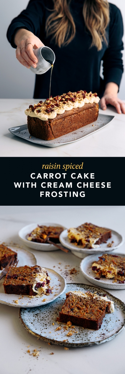 Craisin Spiced Carrot Cake with Cream Cheese Frosting  |  Gather & Feast