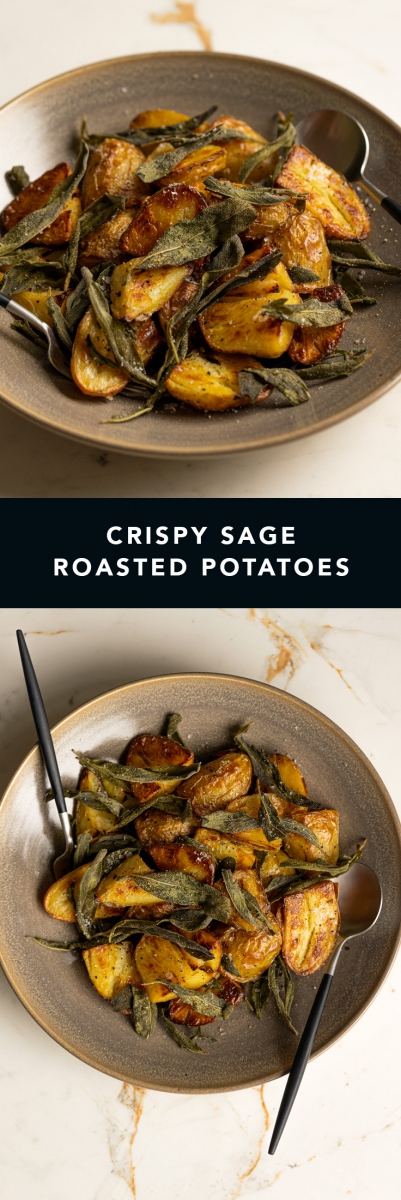 Crispy Sage Roasted Potatoes  |  Gather & Feast