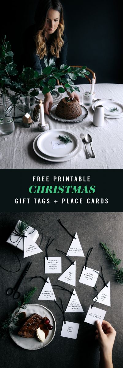 Free Christmas Gift Tags & Place Cards  |  Gather & Feast