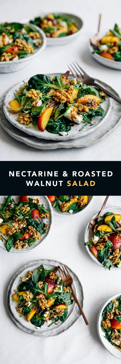 Nectarine & Roasted Walnut Salad  |  Gather & Feast