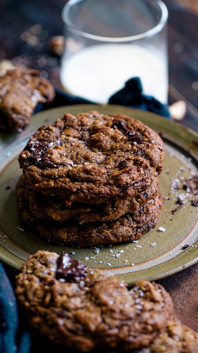 Oat, Coconut & Walnut Chocolate Chunk Cookies  |  Gather & Feast