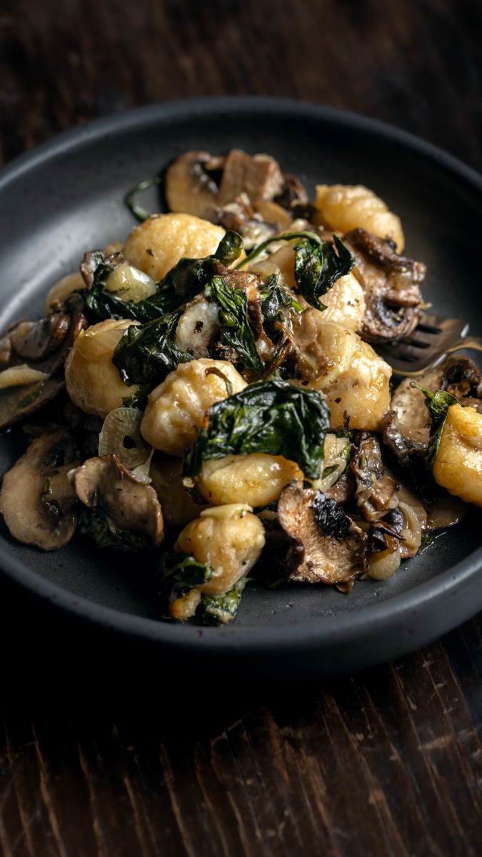 Roast Mushroom Gnocchi Tray Bake | Gather & Feast