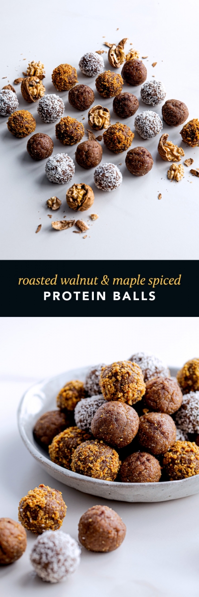 Roasted Walnut & Maple Spiced Protein Balls  |  Gather & Feast
