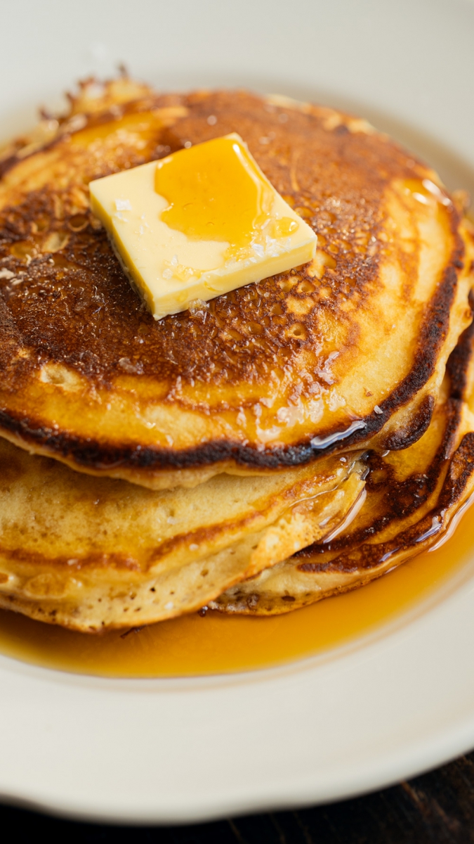 Salted Butter & Maple Buttermilk Pancakes | Gather & Feast