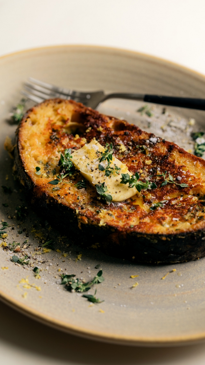 Savoury Thyme, Sage & Parmesan French Toast  |  Gather & Feast