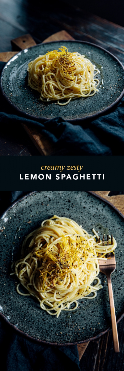 Creamy Zesty Lemon Spaghetti  |  Gather & Feast