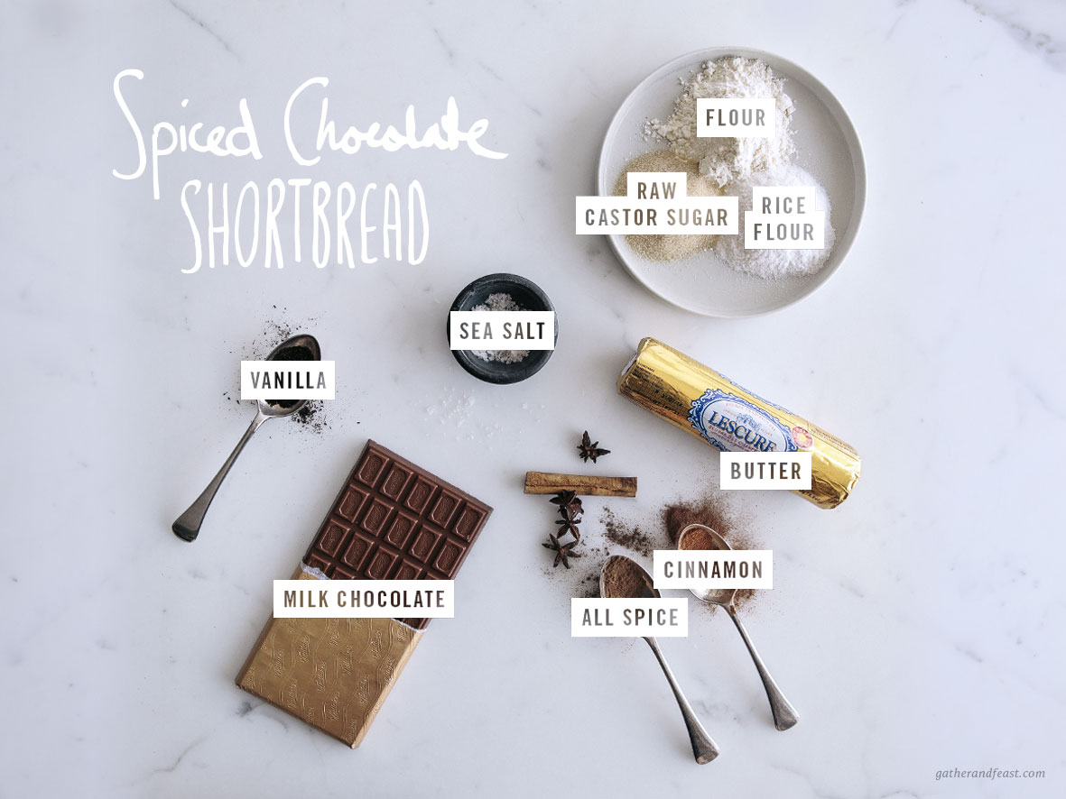 Spiced Chocolate Shortbread  |  Gather & Feast