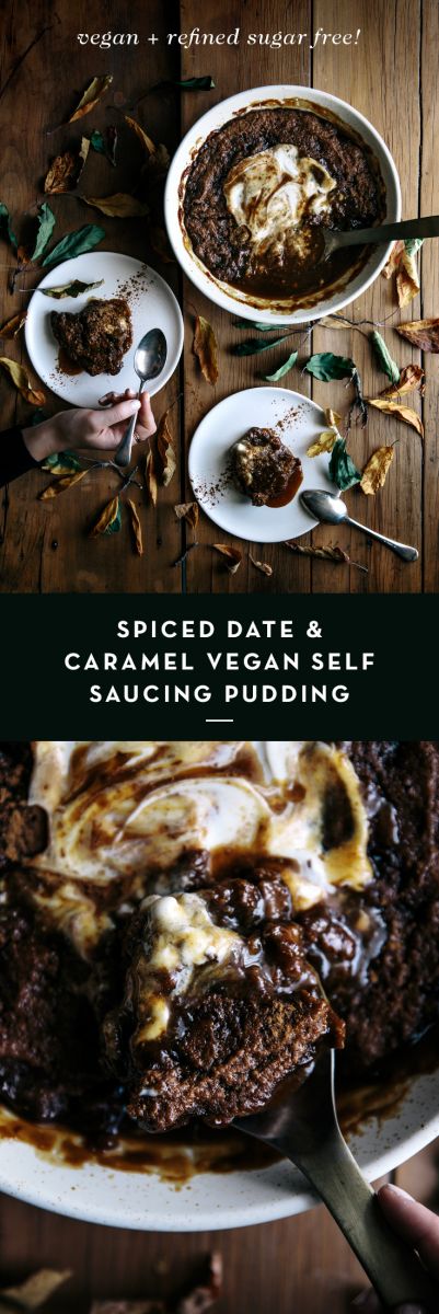 Spiced Date & Caramel Vegan Self Saucing Pudding  |  Gather & Feast