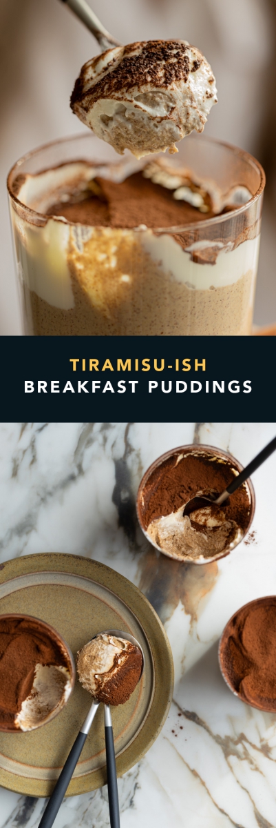 Tiramisu-ish Breakfast Puddings | Gather & Feast