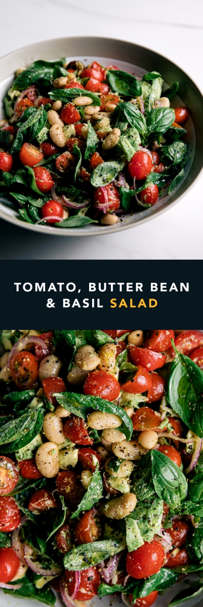 Tomato, Butter Bean & Basil Salad  |  Gather & Feast