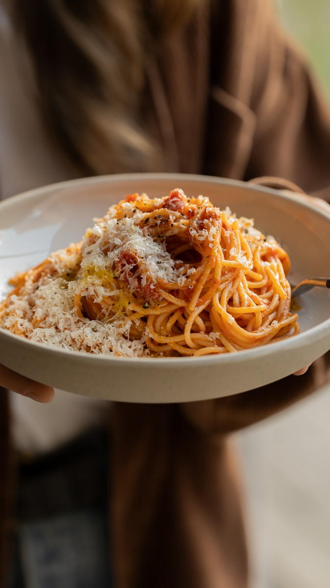 Tomato, Olive Oil & Garlic Pantry Spaghetti | Gather & Feast
