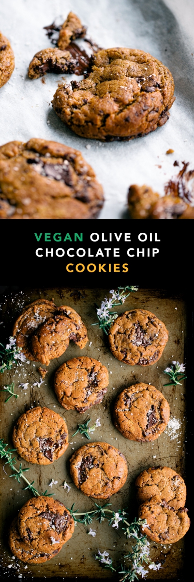 Vegan Olive Oil Chocolate Chip Cookies  |  Gather & Feast