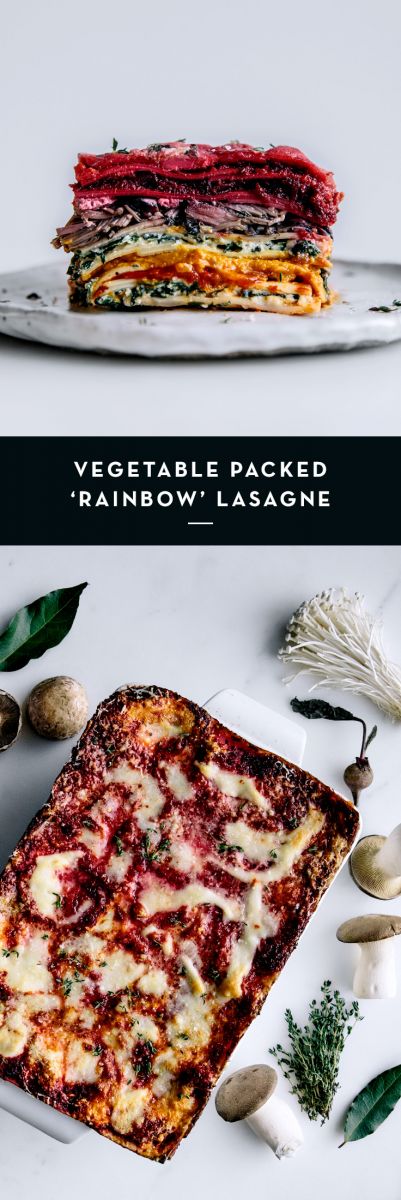 Vegetable Packed ‘Rainbow’ Lasagne  |  Gather & Feast