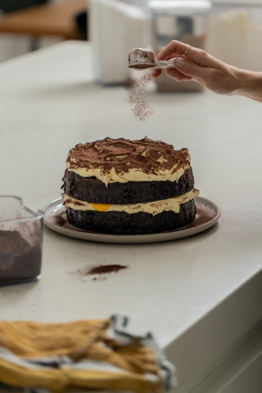 Chocolate+%26+Lemon+Curd+Mascarpone+Layer+Cake+%7C+Gather+%26+Feast