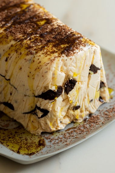 Extra+Virgin+Olive+Oil%2C+Lemon+%26+Chocolate+Flecked+Semifreddo+%7C+Gather+%26+Feast