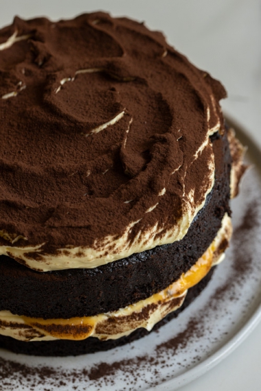 Chocolate+%26+Lemon+Curd+Mascarpone+Layer+Cake+%7C+Gather+%26+Feast