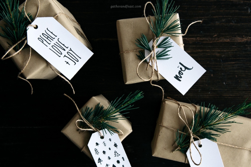 Free Black & White Christmas Gift Tags + a download for you